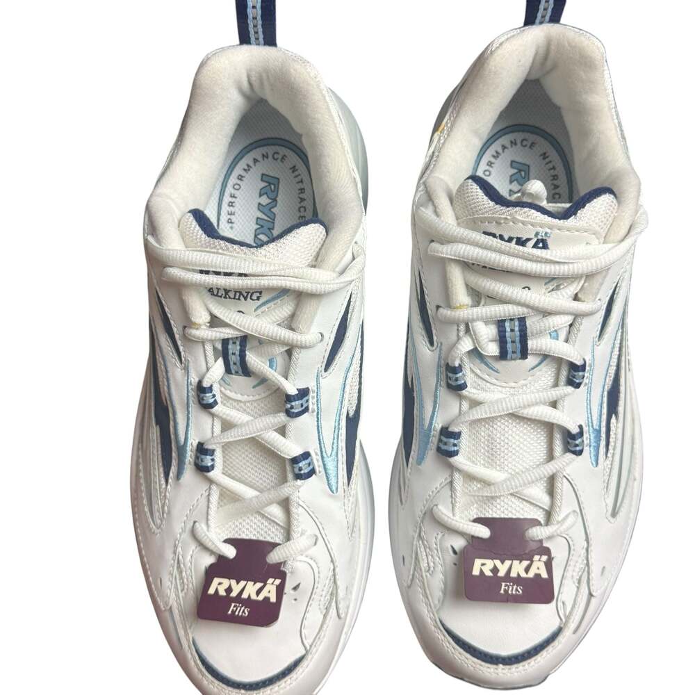 Ryka Bravo Walking Shoes Women's Size 8.5M White Blue